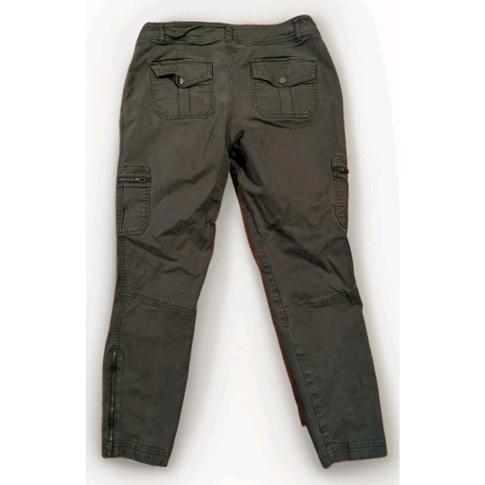 Athleta Cargo Pants Womens 8 Olive Green Utility Zip Ankle Hiking Outdoor - Picture 2 of 6